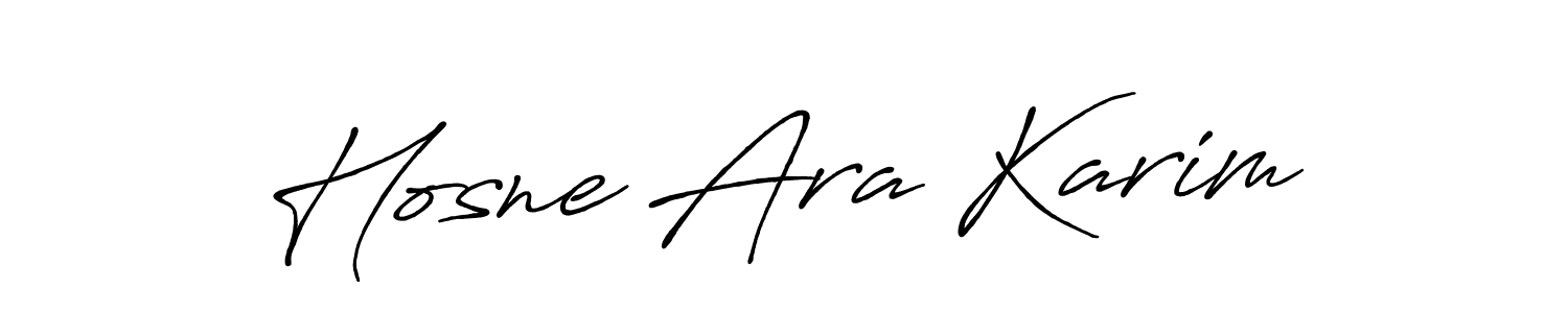 The best way (Antro_Vectra_Bolder) to make a short signature is to pick only two or three words in your name. The name Hosne Ara Karim include a total of six letters. For converting this name. Hosne Ara Karim signature style 7 images and pictures png