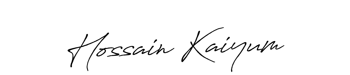 Also we have Hossain Kaiyum name is the best signature style. Create professional handwritten signature collection using Antro_Vectra_Bolder autograph style. Hossain Kaiyum signature style 7 images and pictures png