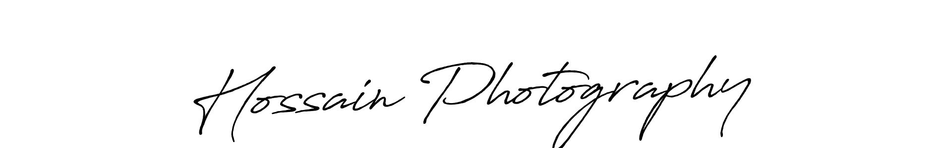 Use a signature maker to create a handwritten signature online. With this signature software, you can design (Antro_Vectra_Bolder) your own signature for name Hossain Photography. Hossain Photography signature style 7 images and pictures png