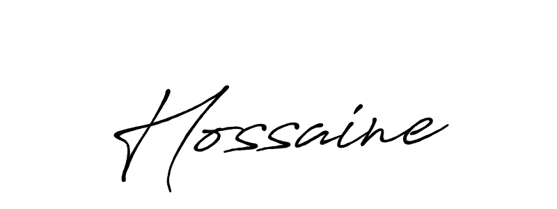 How to make Hossaine name signature. Use Antro_Vectra_Bolder style for creating short signs online. This is the latest handwritten sign. Hossaine signature style 7 images and pictures png