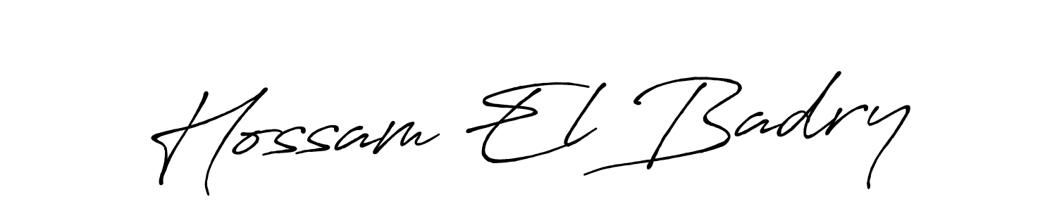 Make a beautiful signature design for name Hossam El Badry. With this signature (Antro_Vectra_Bolder) style, you can create a handwritten signature for free. Hossam El Badry signature style 7 images and pictures png