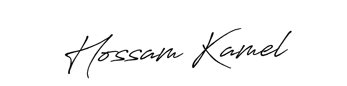 Also You can easily find your signature by using the search form. We will create Hossam Kamel name handwritten signature images for you free of cost using Antro_Vectra_Bolder sign style. Hossam Kamel signature style 7 images and pictures png