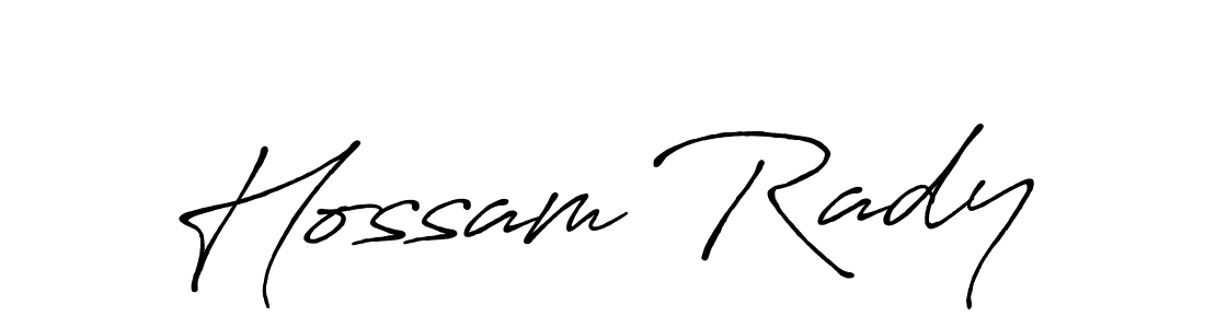 Make a beautiful signature design for name Hossam Rady. With this signature (Antro_Vectra_Bolder) style, you can create a handwritten signature for free. Hossam Rady signature style 7 images and pictures png
