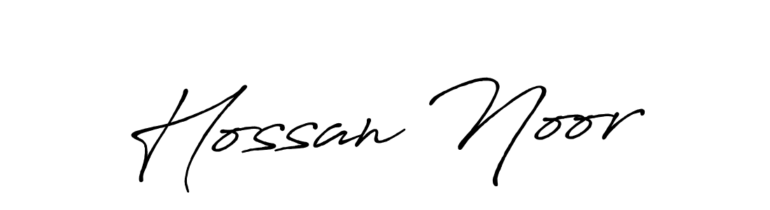 How to make Hossan Noor name signature. Use Antro_Vectra_Bolder style for creating short signs online. This is the latest handwritten sign. Hossan Noor signature style 7 images and pictures png