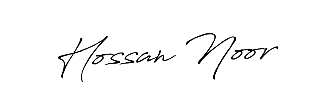 Create a beautiful signature design for name Hossan Noor. With this signature (Antro_Vectra_Bolder) fonts, you can make a handwritten signature for free. Hossan Noor signature style 7 images and pictures png