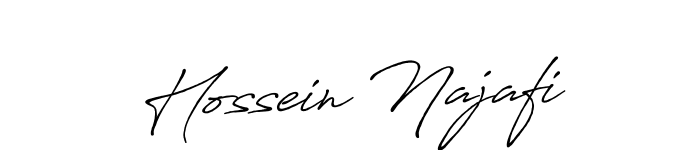 Make a beautiful signature design for name Hossein Najafi. With this signature (Antro_Vectra_Bolder) style, you can create a handwritten signature for free. Hossein Najafi signature style 7 images and pictures png