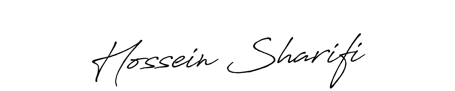 Use a signature maker to create a handwritten signature online. With this signature software, you can design (Antro_Vectra_Bolder) your own signature for name Hossein Sharifi. Hossein Sharifi signature style 7 images and pictures png