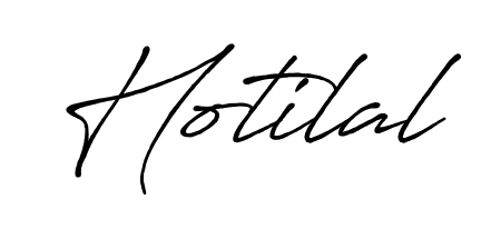 A modern signature idea for name Hotilal using Antro_Vectra_Bolder font. Clean strokes and elegant curves make it stand out instantly. Hotilal signature style 7 images and pictures png