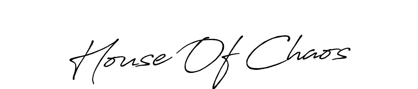 Design your own signature with our free online signature maker. With this signature software, you can create a handwritten (Antro_Vectra_Bolder) signature for name House Of Chaos. House Of Chaos signature style 7 images and pictures png