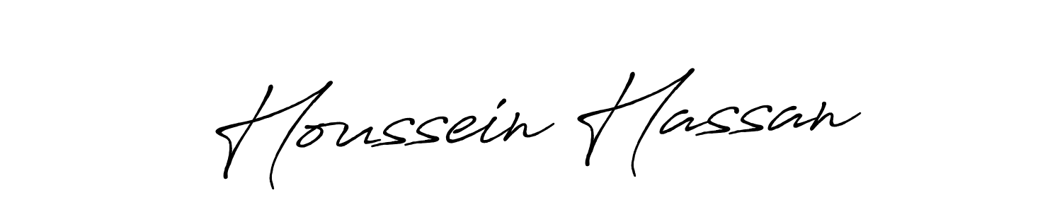 Design your own signature with our free online signature maker. With this signature software, you can create a handwritten (Antro_Vectra_Bolder) signature for name Houssein Hassan. Houssein Hassan signature style 7 images and pictures png