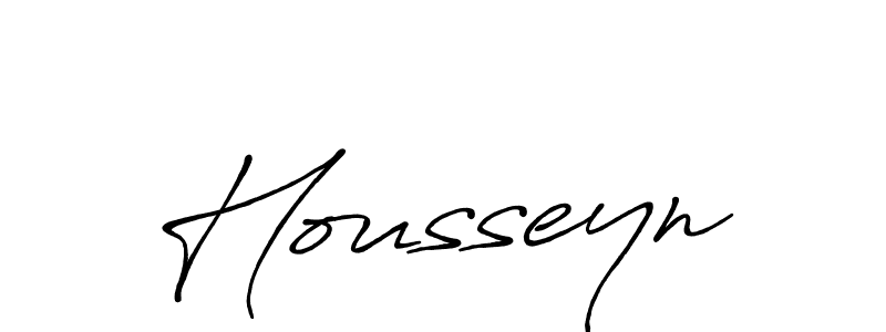 Make a beautiful signature design for name Housseyn. With this signature (Antro_Vectra_Bolder) style, you can create a handwritten signature for free. Housseyn signature style 7 images and pictures png