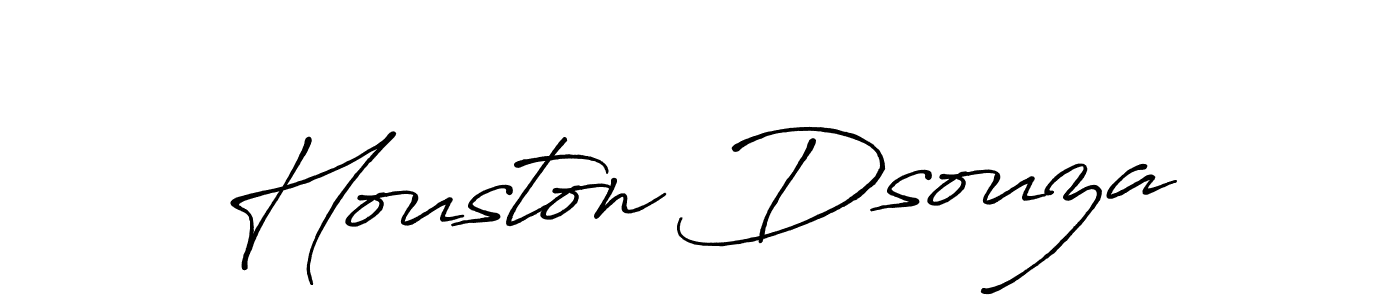 How to make Houston Dsouza name signature. Use Antro_Vectra_Bolder style for creating short signs online. This is the latest handwritten sign. Houston Dsouza signature style 7 images and pictures png