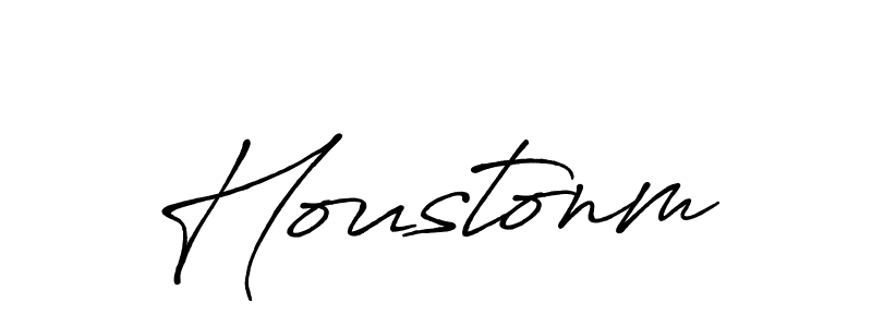 Houstonm stylish signature style. Best Handwritten Sign (Antro_Vectra_Bolder) for my name. Handwritten Signature Collection Ideas for my name Houstonm. Houstonm signature style 7 images and pictures png