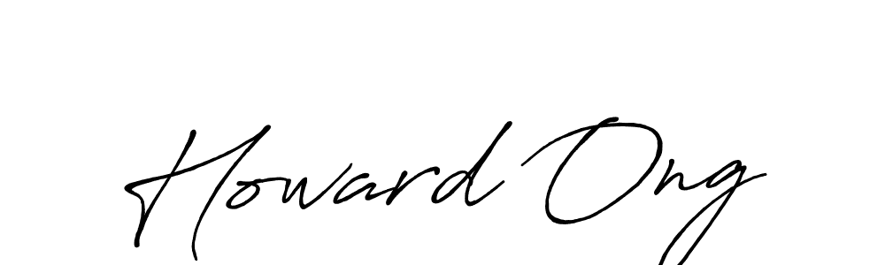 How to make Howard Ong name signature. Use Antro_Vectra_Bolder style for creating short signs online. This is the latest handwritten sign. Howard Ong signature style 7 images and pictures png