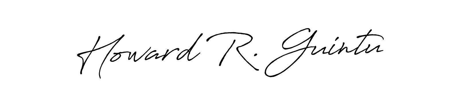 if you are searching for the best signature style for your name Howard R. Guintu. so please give up your signature search. here we have designed multiple signature styles  using Antro_Vectra_Bolder. Howard R. Guintu signature style 7 images and pictures png