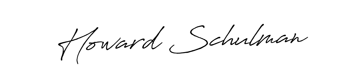 How to make Howard Schulman name signature. Use Antro_Vectra_Bolder style for creating short signs online. This is the latest handwritten sign. Howard Schulman signature style 7 images and pictures png