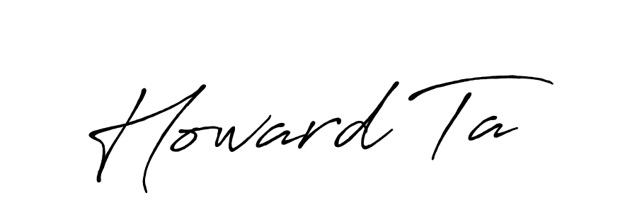 Make a beautiful signature design for name Howard Ta. With this signature (Antro_Vectra_Bolder) style, you can create a handwritten signature for free. Howard Ta signature style 7 images and pictures png