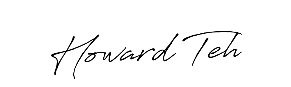 How to make Howard Teh name signature. Use Antro_Vectra_Bolder style for creating short signs online. This is the latest handwritten sign. Howard Teh signature style 7 images and pictures png