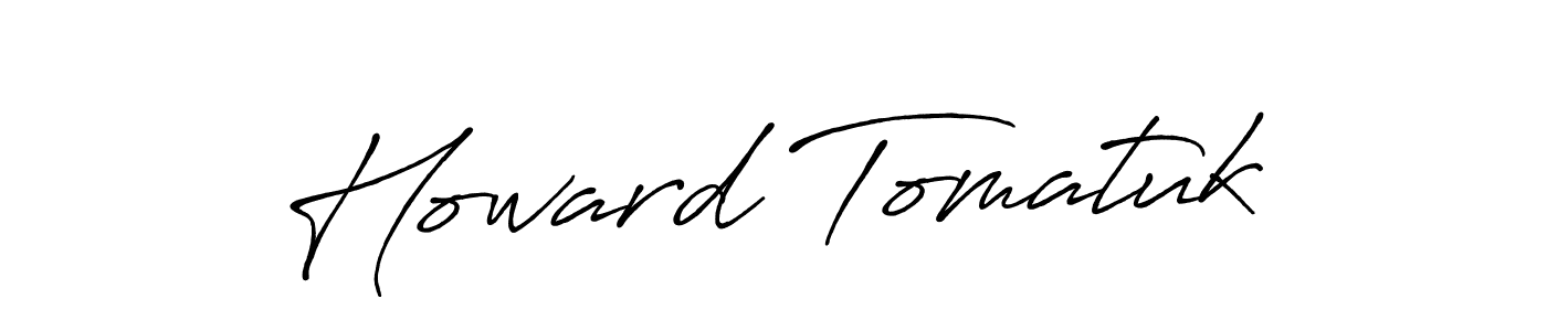 How to make Howard Tomatuk name signature. Use Antro_Vectra_Bolder style for creating short signs online. This is the latest handwritten sign. Howard Tomatuk signature style 7 images and pictures png