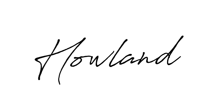 Make a beautiful signature design for name Howland. With this signature (Antro_Vectra_Bolder) style, you can create a handwritten signature for free. Howland signature style 7 images and pictures png
