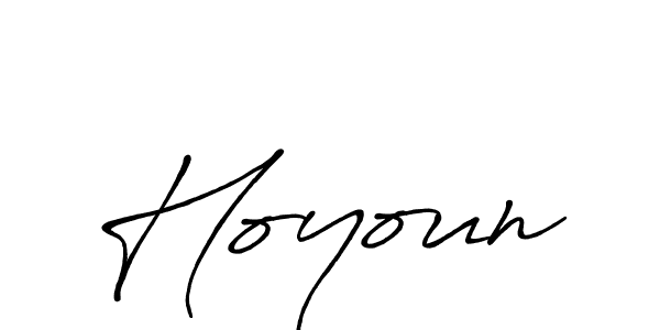 Hoyoun stylish signature style. Best Handwritten Sign (Antro_Vectra_Bolder) for my name. Handwritten Signature Collection Ideas for my name Hoyoun. Hoyoun signature style 7 images and pictures png