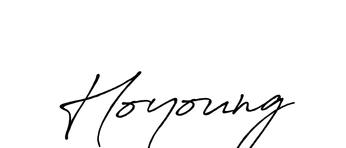 Also we have Hoyoung name is the best signature style. Create professional handwritten signature collection using Antro_Vectra_Bolder autograph style. Hoyoung signature style 7 images and pictures png