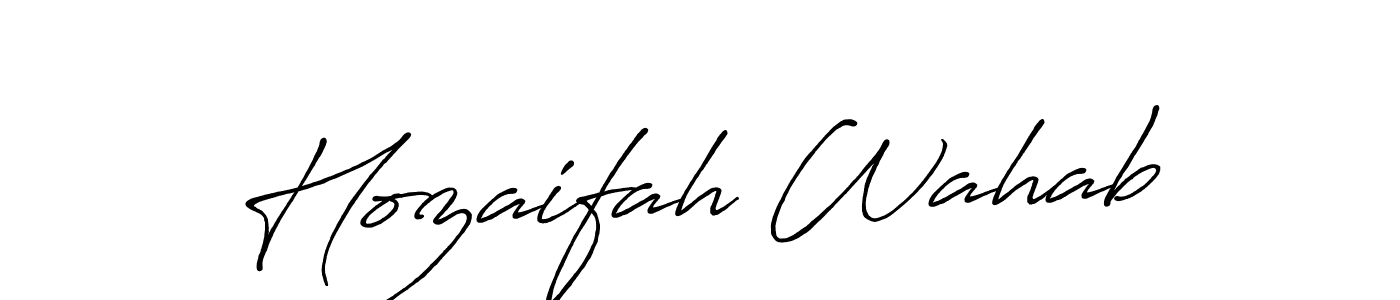 Design your own signature with our free online signature maker. With this signature software, you can create a handwritten (Antro_Vectra_Bolder) signature for name Hozaifah Wahab. Hozaifah Wahab signature style 7 images and pictures png