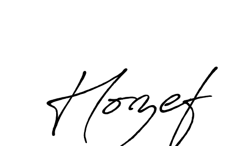 How to make Hozef name signature. Use Antro_Vectra_Bolder style for creating short signs online. This is the latest handwritten sign. Hozef signature style 7 images and pictures png