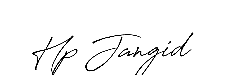 Make a beautiful signature design for name Hp Jangid. With this signature (Antro_Vectra_Bolder) style, you can create a handwritten signature for free. Hp Jangid signature style 7 images and pictures png