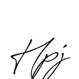 Hpj stylish signature style. Best Handwritten Sign (Antro_Vectra_Bolder) for my name. Handwritten Signature Collection Ideas for my name Hpj. Hpj signature style 7 images and pictures png