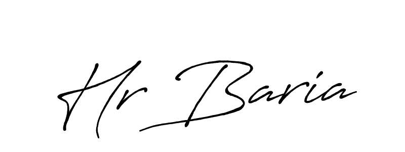 Use a signature maker to create a handwritten signature online. With this signature software, you can design (Antro_Vectra_Bolder) your own signature for name Hr Baria. Hr Baria signature style 7 images and pictures png