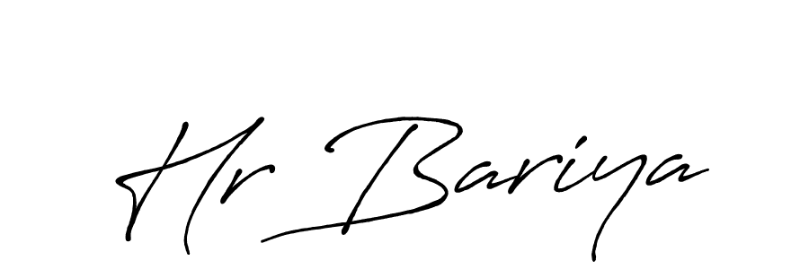 How to make Hr Bariya name signature. Use Antro_Vectra_Bolder style for creating short signs online. This is the latest handwritten sign. Hr Bariya signature style 7 images and pictures png