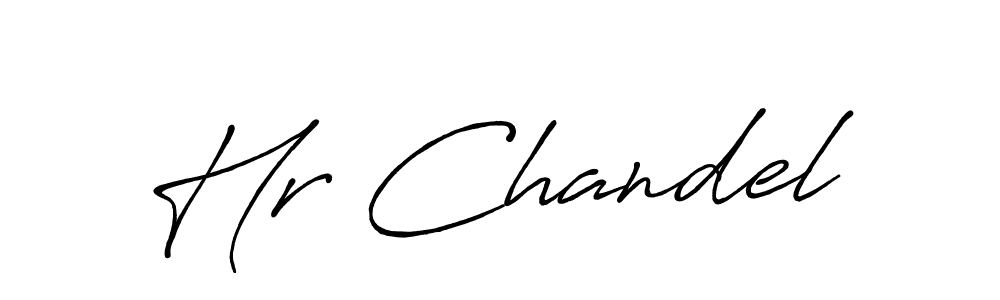 Design your own signature with our free online signature maker. With this signature software, you can create a handwritten (Antro_Vectra_Bolder) signature for name Hr Chandel. Hr Chandel signature style 7 images and pictures png