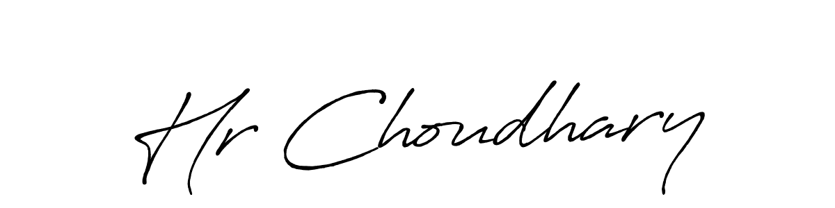 Create a beautiful signature design for name Hr Choudhary. With this signature (Antro_Vectra_Bolder) fonts, you can make a handwritten signature for free. Hr Choudhary signature style 7 images and pictures png