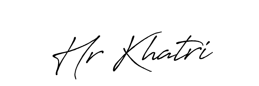 Design your own signature with our free online signature maker. With this signature software, you can create a handwritten (Antro_Vectra_Bolder) signature for name Hr Khatri. Hr Khatri signature style 7 images and pictures png