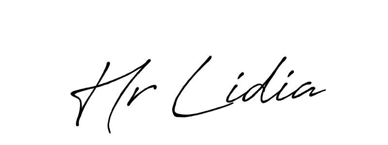 Similarly Antro_Vectra_Bolder is the best handwritten signature design. Signature creator online .You can use it as an online autograph creator for name Hr Lidia. Hr Lidia signature style 7 images and pictures png