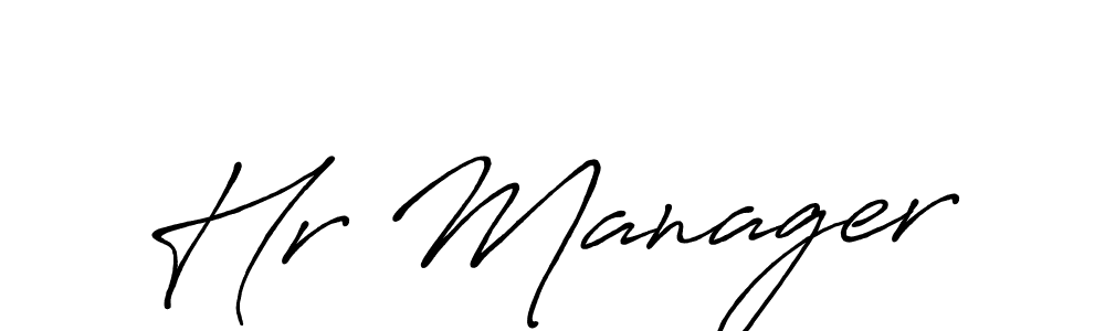 Create a beautiful signature design for name Hr Manager. With this signature (Antro_Vectra_Bolder) fonts, you can make a handwritten signature for free. Hr Manager signature style 7 images and pictures png