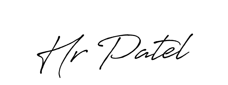 Also we have Hr Patel name is the best signature style. Create professional handwritten signature collection using Antro_Vectra_Bolder autograph style. Hr Patel signature style 7 images and pictures png