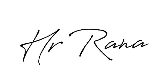 Use a signature maker to create a handwritten signature online. With this signature software, you can design (Antro_Vectra_Bolder) your own signature for name Hr Rana. Hr Rana signature style 7 images and pictures png