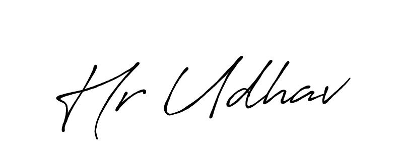 if you are searching for the best signature style for your name Hr Udhav. so please give up your signature search. here we have designed multiple signature styles  using Antro_Vectra_Bolder. Hr Udhav signature style 7 images and pictures png