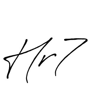 How to Draw Hr7 signature style? Antro_Vectra_Bolder is a latest design signature styles for name Hr7. Hr7 signature style 7 images and pictures png