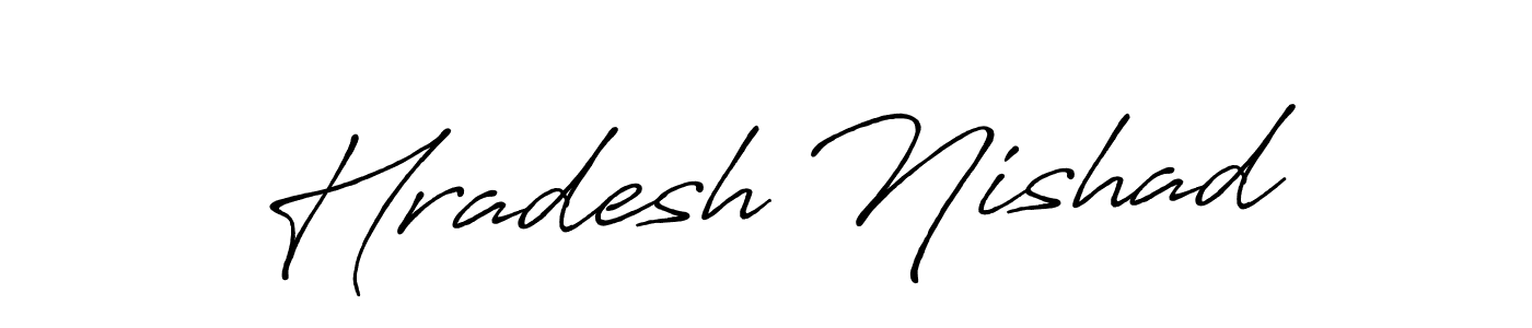 Hradesh Nishad stylish signature style. Best Handwritten Sign (Antro_Vectra_Bolder) for my name. Handwritten Signature Collection Ideas for my name Hradesh Nishad. Hradesh Nishad signature style 7 images and pictures png