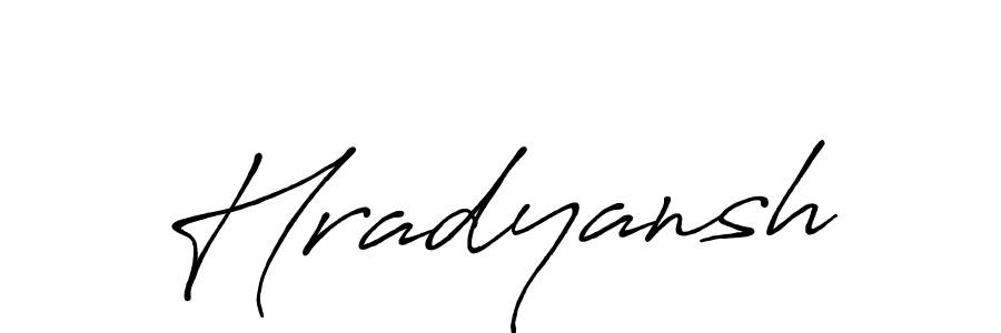 The best way (Antro_Vectra_Bolder) to make a short signature is to pick only two or three words in your name. The name Hradyansh include a total of six letters. For converting this name. Hradyansh signature style 7 images and pictures png