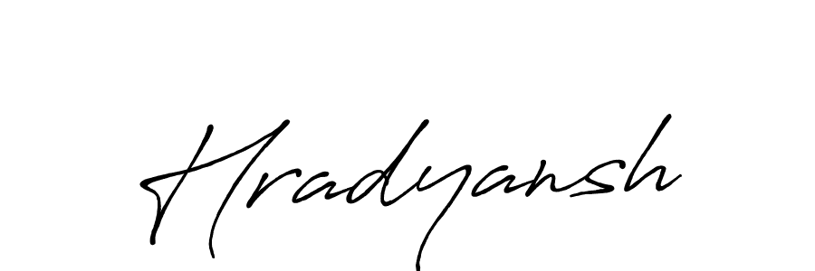 Create a beautiful signature design for name Hradyansh. With this signature (Antro_Vectra_Bolder) fonts, you can make a handwritten signature for free. Hradyansh signature style 7 images and pictures png
