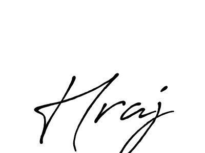 How to make Hraj signature? Antro_Vectra_Bolder is a professional autograph style. Create handwritten signature for Hraj name. Hraj signature style 7 images and pictures png