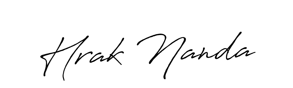 Similarly Antro_Vectra_Bolder is the best handwritten signature design. Signature creator online .You can use it as an online autograph creator for name Hrak Nanda. Hrak Nanda signature style 7 images and pictures png