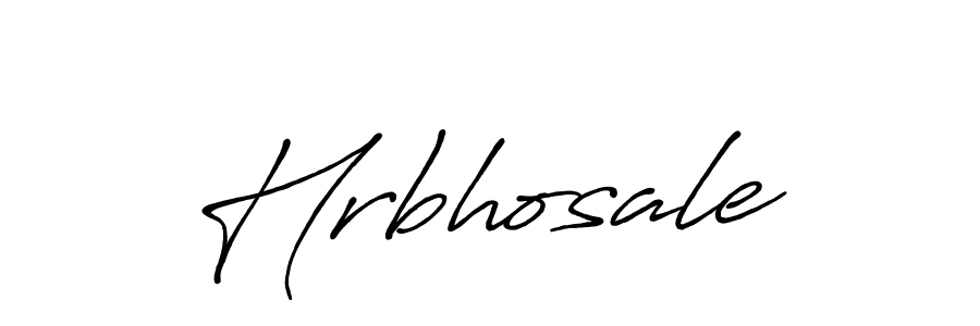 Use a signature maker to create a handwritten signature online. With this signature software, you can design (Antro_Vectra_Bolder) your own signature for name Hrbhosale. Hrbhosale signature style 7 images and pictures png