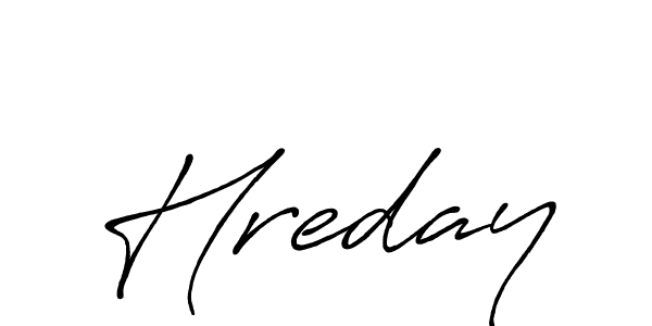 Design your own signature with our free online signature maker. With this signature software, you can create a handwritten (Antro_Vectra_Bolder) signature for name Hreday. Hreday signature style 7 images and pictures png