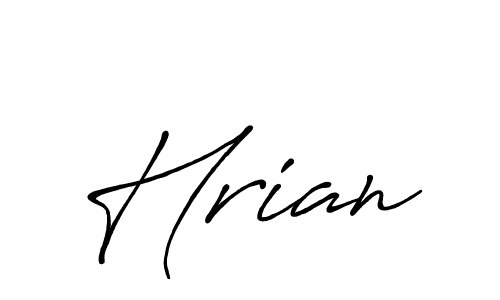 Make a beautiful signature design for name Hrian. With this signature (Antro_Vectra_Bolder) style, you can create a handwritten signature for free. Hrian signature style 7 images and pictures png