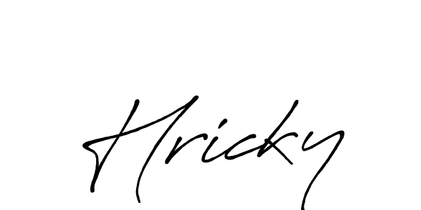 How to make Hricky signature? Antro_Vectra_Bolder is a professional autograph style. Create handwritten signature for Hricky name. Hricky signature style 7 images and pictures png